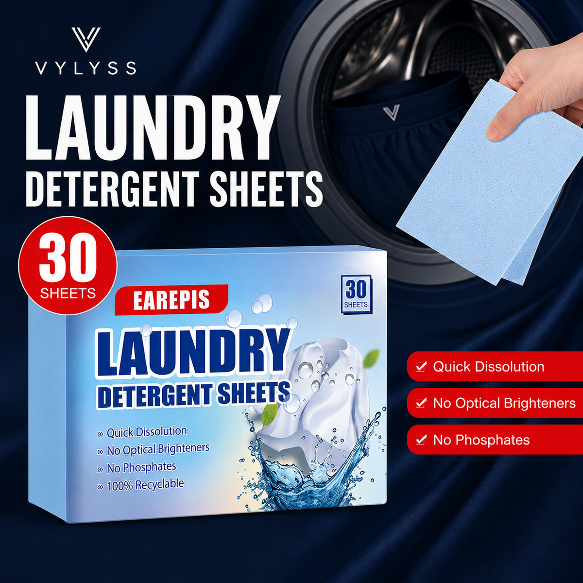 Vylyss Care Wash Sheets