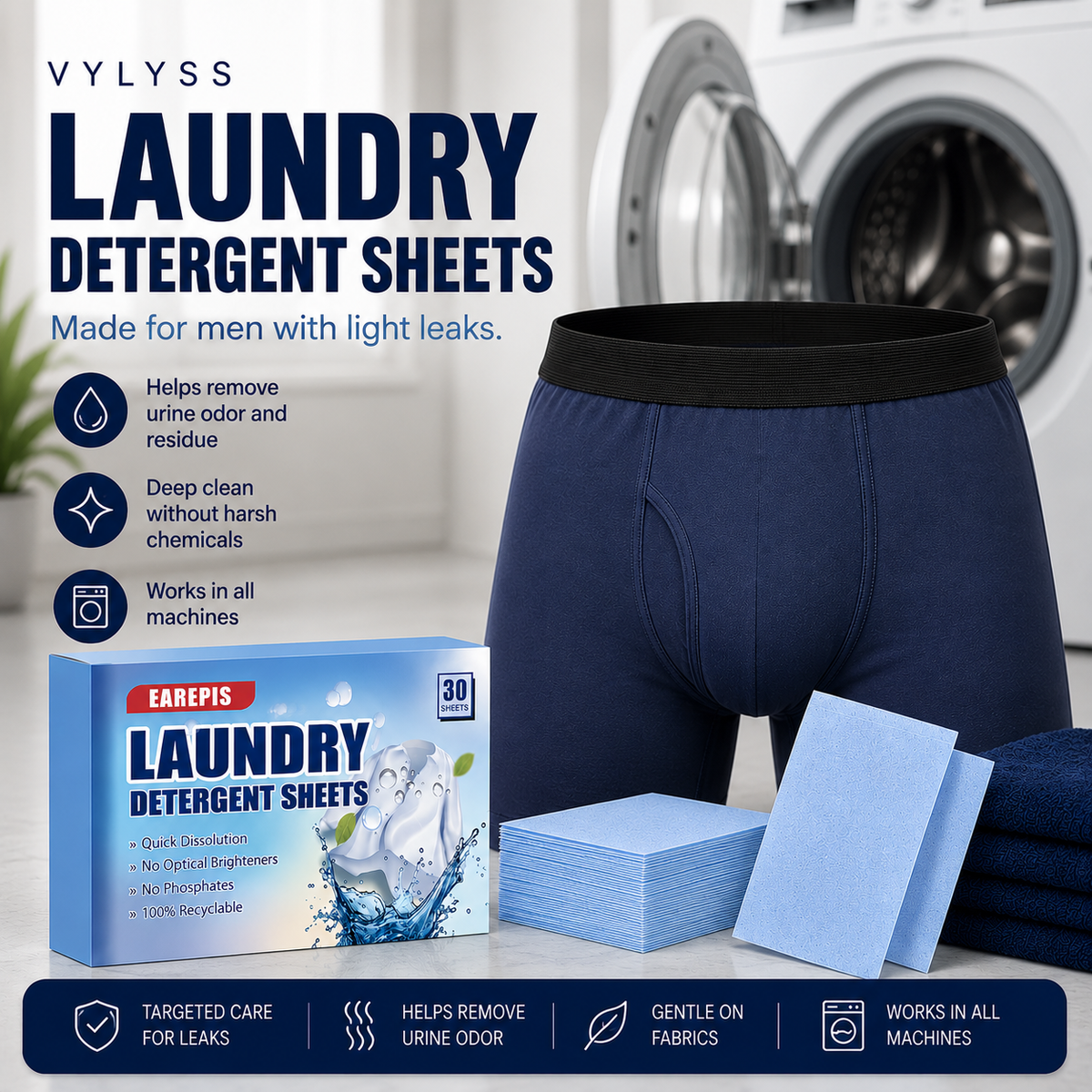 Vylyss Care Wash Sheets